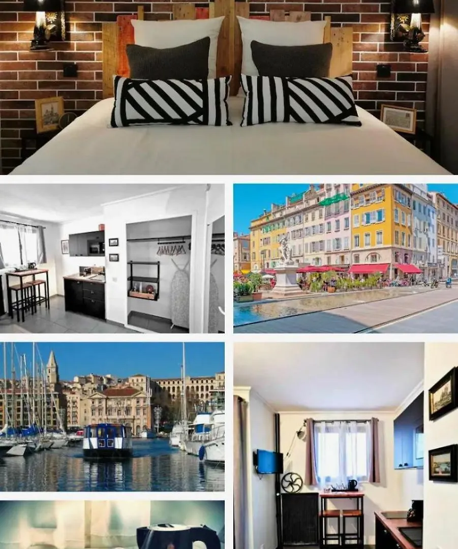 Studio Industriel Cosy A 1 Min Du Vieux-Port Calme & Tout Equipe Marseille 0*,